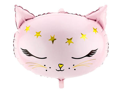 19" Pink Cat Mylar Balloon - Balloon Garland Kit - PopFestCo