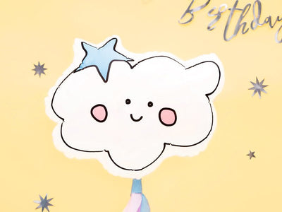 21" Cloud Mylar Balloon - Balloon Garland Kit - PopFestCo