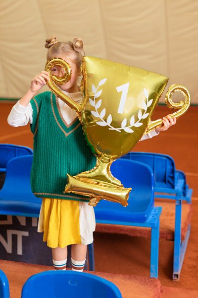 24" Gold Cup Trophy Mylar Balloon - Balloon Garland Kit - PopFestCo