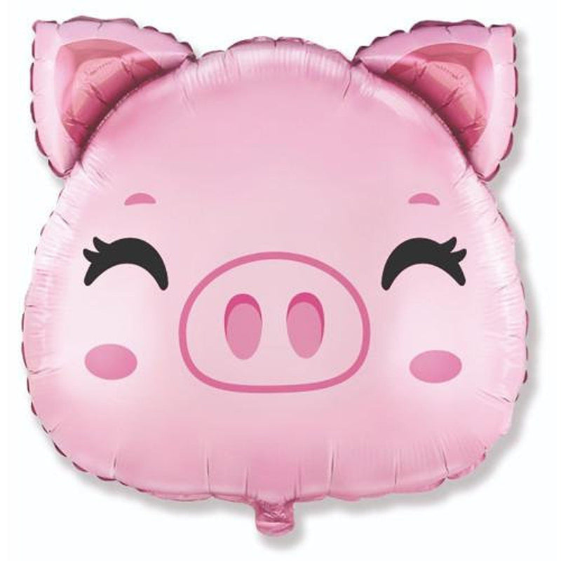 24" Pig Head Mylar Balloon - Balloon Garland Kit - PopFestCo