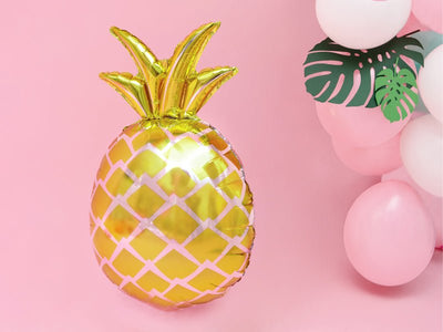 25" Gold Pineapple Mylar Balloon - Balloon Garland Kit - PopFestCo
