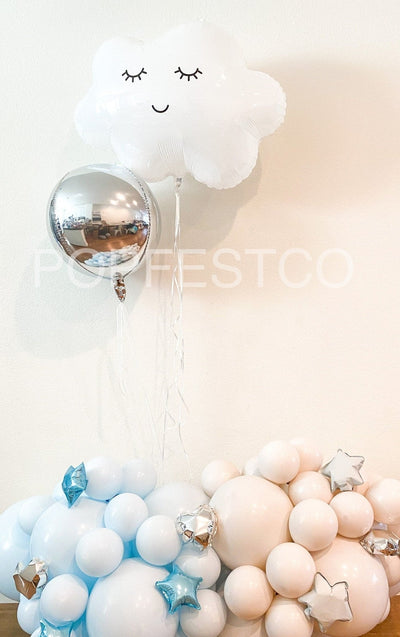30" Cloud Mylar Balloon - Balloon Garland Kit - PopFestCo
