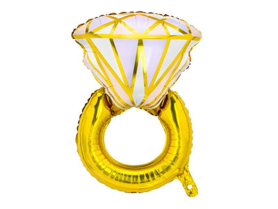 30" Diamond Ring Mylar Balloon - Balloon Garland Kit - PopFestCo