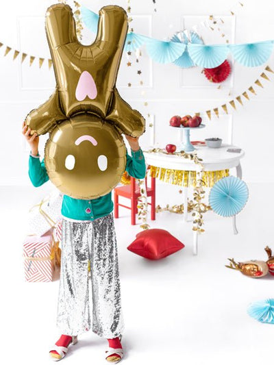 33" Gingerbread Man Mylar Balloon - Balloon Garland Kit - PopFestCo