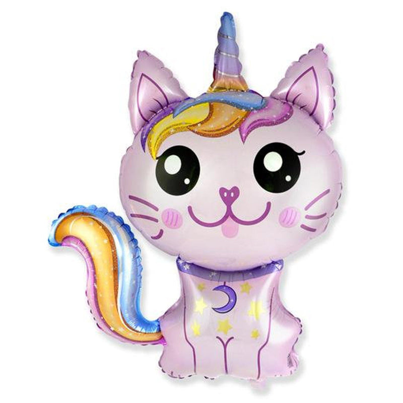 35" Cat Unicorn Mylar Balloon - Balloon Garland Kit - PopFestCo