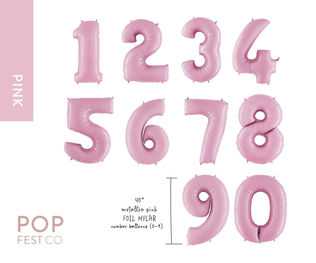 mini mylar number balloons
