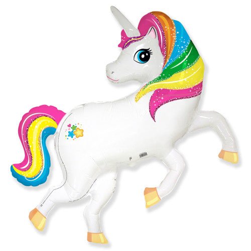 41" Rainbow Unicorn Mylar Balloon - Balloon Garland Kit - PopFestCo