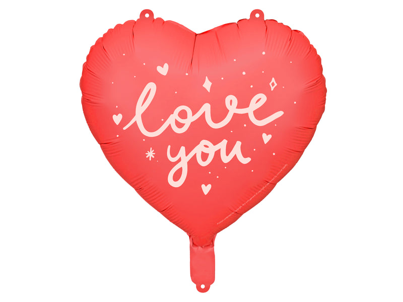 14" Love You Heart Mylar Balloon