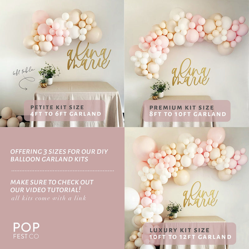 Custom Color Matched to your event!!!! - Balloon Garland Kit - PopFestCo