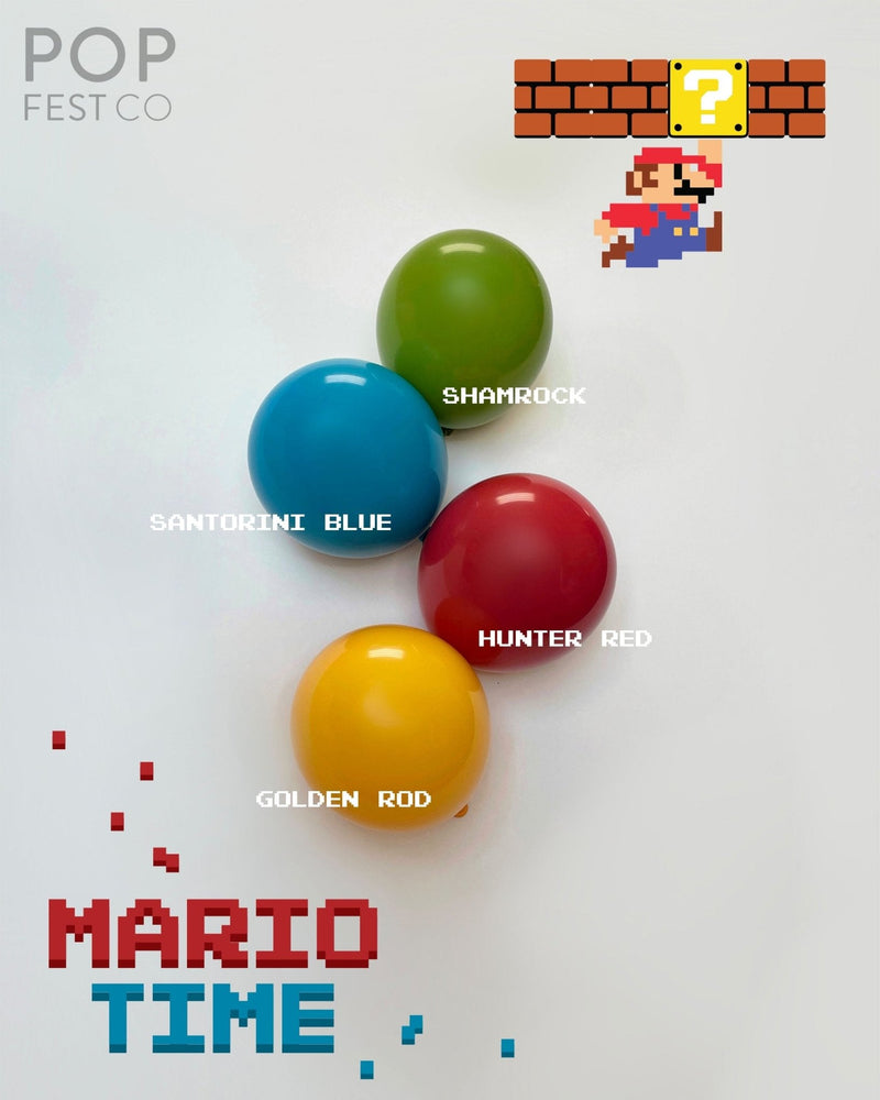 Mario Time Balloon Garland Kit - Balloon Garland Kit - PopFestCo
