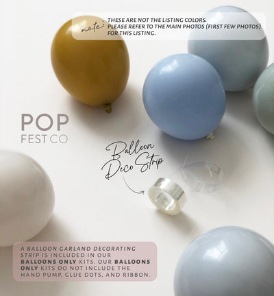 MATTE Individual Color- Blue Grey | Space Series - Balloon Garland Kit - PopFestCo