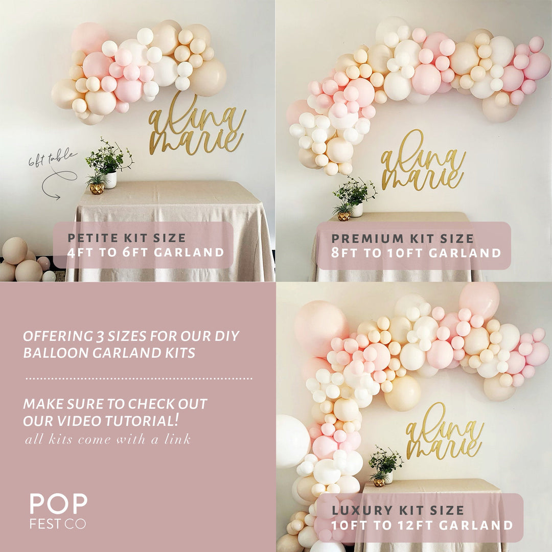 Blush and Gold Balloon Garland authentic