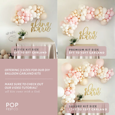 Boho Beige Balloon Garland Kit - Balloon Garland Kit - PopFestCo