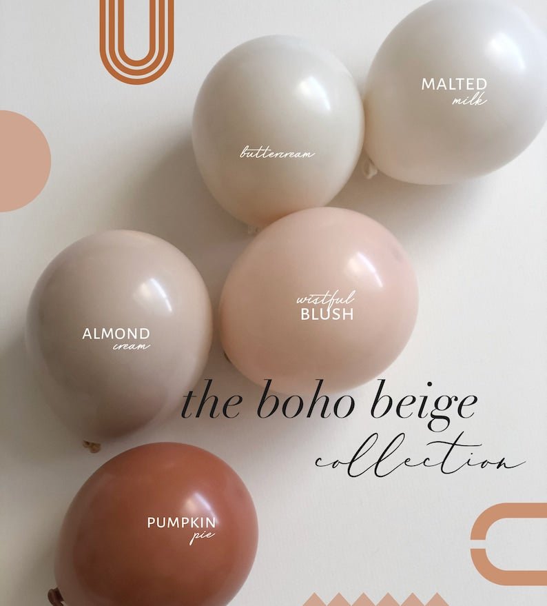 Boho Beige Balloon Garland Kit - Balloon Garland Kit - PopFestCo