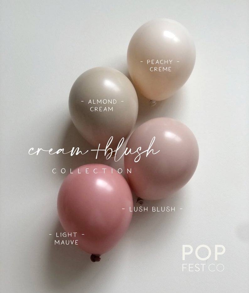 Cream & Blush Balloon Garland Kit - Balloon Garland Kit - PopFestCo