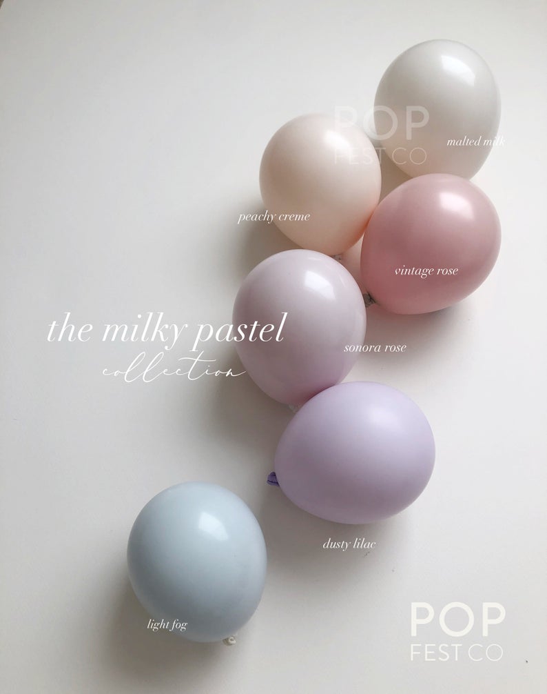 Milky Pastel Balloon Garland Kit - Balloon Garland Kit - PopFestCo