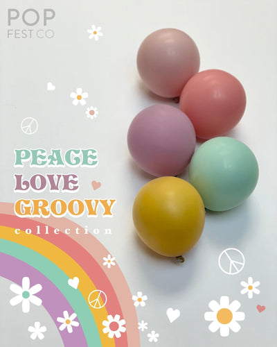 Peace Love Groovy Balloon Garland Kit - Balloon Garland Kit - PopFestCo