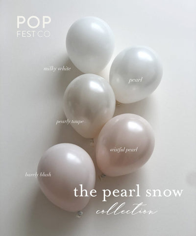 Pearl Snow Balloon Garland Kit - Balloon Garland Kit - PopFestCo